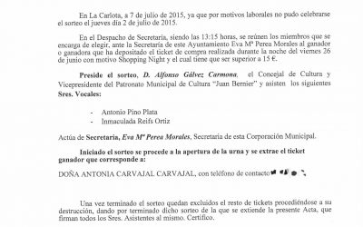 Resolución del sorteo de la Cesta de Regalos de la Shopping Night