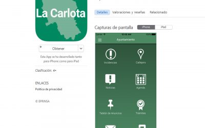 EL AYUNTAMIENTO DE LA CARLOTA ESTRENA NUEVA APP PARA LA INFORMACIÓN Y CONTACTO CON LA CIUDADANÍA