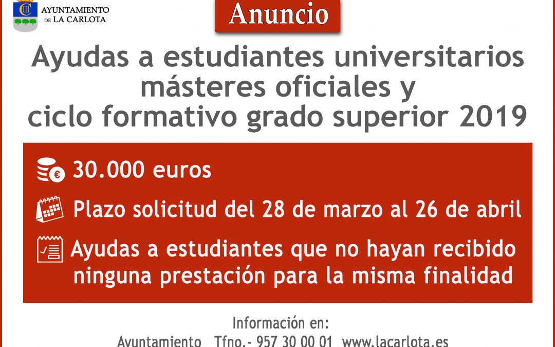 Ayudas a estudiantes 2019 info