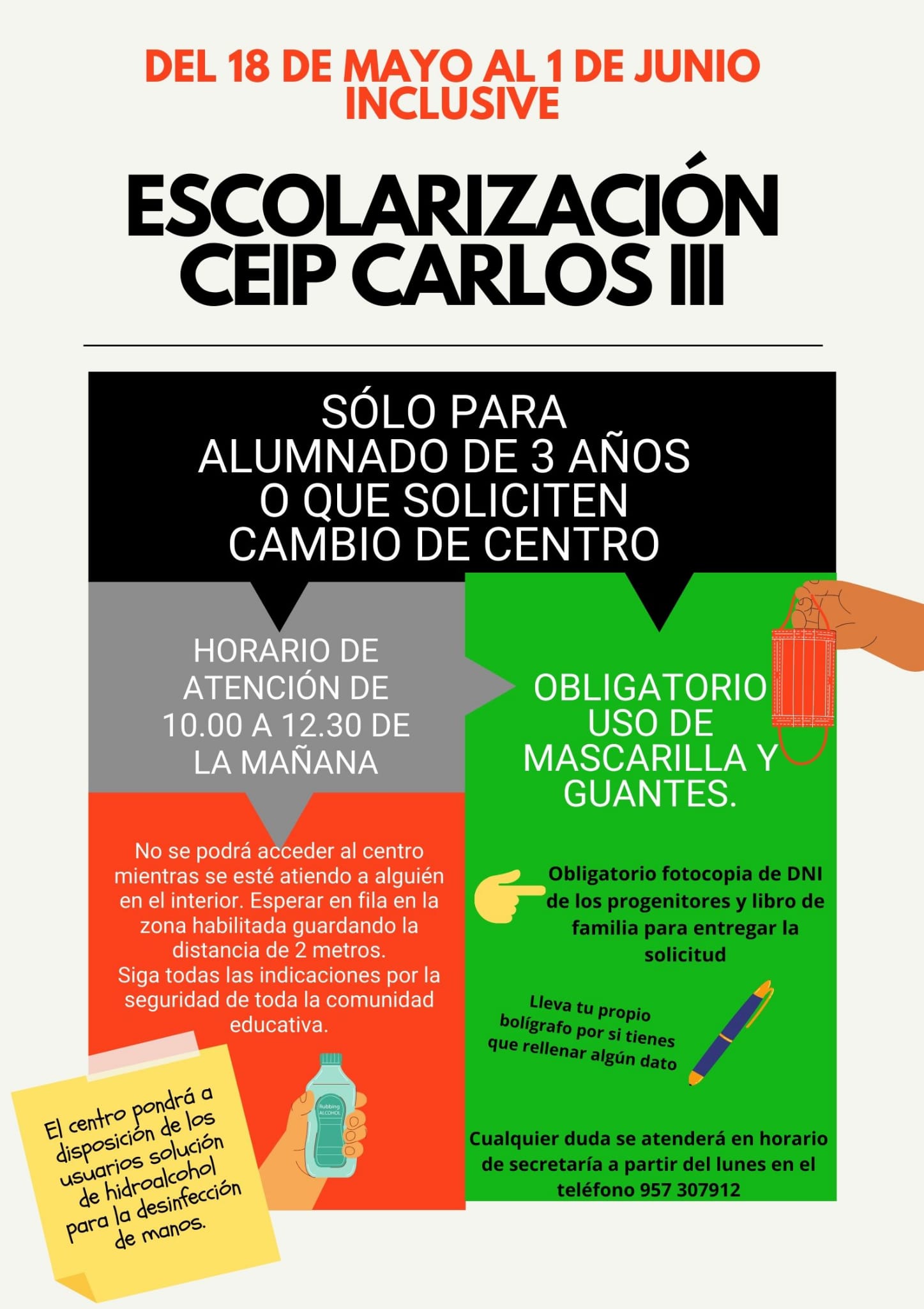 ESCOLARIZACIÓN EN COLEGIOS DE LA CARLOTA CURSO 2020/2021 1