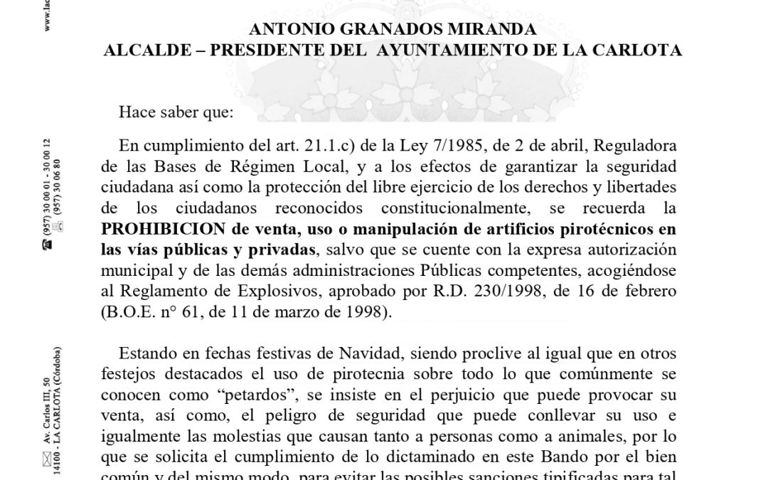 BANDO MUNICIPAL