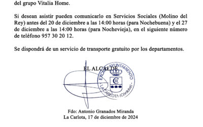 El Ayuntamiento de La Carlota INFORMA